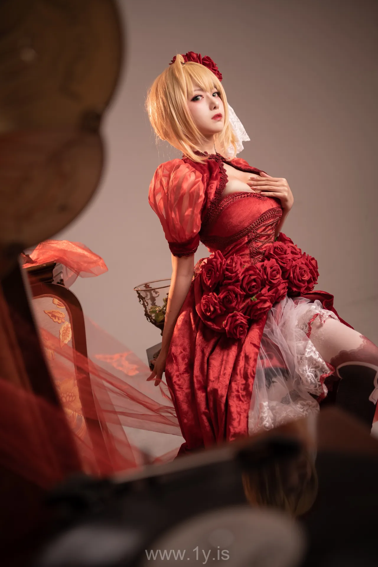 Coser@Shika小鹿鹿 NO.026 Pretty Asian Women 尼禄礼服